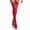 Red, variant on Nmnitkp Women Leather Stockings Clubwear Thigh High Hosiery Shinny Metallic Stockings for Cosplay Party(M-4XL)
