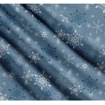 thumbnail image 3 of Soimoi Blue Cotton Poplin Fabric Snow Flakes Floral Printed Craft Fabric by the Yard 42 Inch Wide, 3 of 7