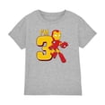thumbnail image 1 of Iron Man Boys/Girls Cute 3rd Birthday T-Shirt, 1 of 4