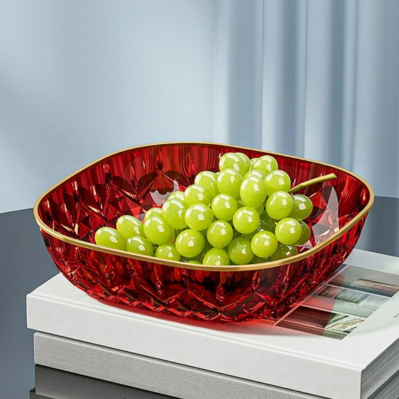 Bandeja de plástico transparente para verduras con orificios de drenaje | Cesta coladora multiusos para cocina | Cuenco con base de 24 x 24 x 6,5 cm para aperitivos, ensaladas y preparación de