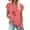 Pink, variant on Oalirro Women's Tops, Tees & Blouses Women Blouses and Tops Fashion Fashion Women's Summer V-Neck Short Sleeve Print Casual T-shirt Blouse Gray