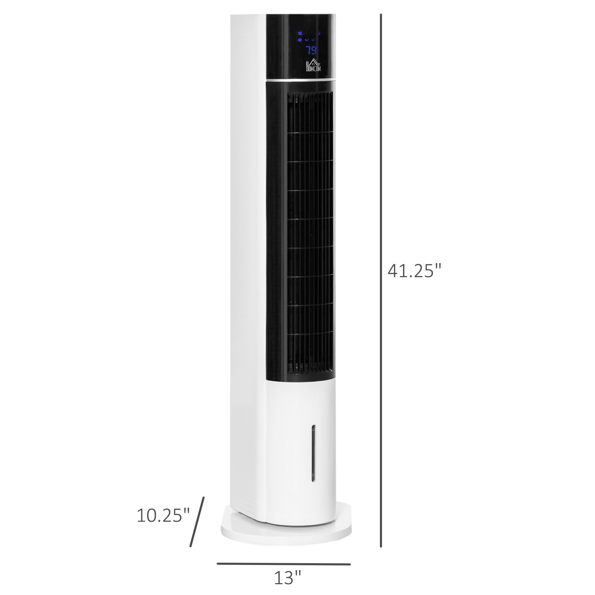 HOMCOM 42" Oscillating Air Cooler for Home with Timer 3-In-1 Evaporative Ice Cooling Tower Fan Humidifier with 3 Modes 3 Speeds LED Display Remote