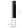 thumbnail image 3 of HOMCOM 42" Oscillating Air Cooler for Home with Timer 3-In-1 Evaporative Ice Cooling Tower Fan Humidifier with 3 Modes 3 Speeds LED Display Remote, 3 of 8