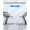 thumbnail image 2 of Soporte para laptop BENFEI USB-C 7 en 1 con dock HDMI 4K y PD de 100 W, 2 of 9