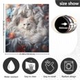thumbnail image 3 of Cat Flowers White Dishwasher Magnetic Covers Magnet Sticker Kitchen Decor Dishwasher Refrigerator Front Door Covers Decorative Magnetic 23" x 26", 3 of 5