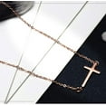 thumbnail image 3 of Stainless Steel Sideways Cross Christian Religious Prayer Collar Necklace, 3 of 5