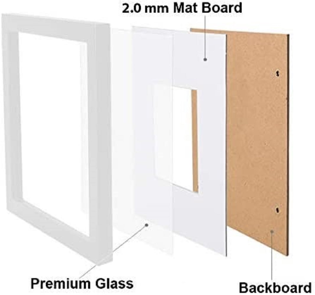 Picture Frame MDF White Frame 20x24" Wall Mount Display