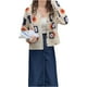 thumbnail image 1 of Txlixc Suéter floral de ganchillo femenino, cardigan de botón de manga larga, negro / beige / rosa Txlixc  moda, 1 of 5