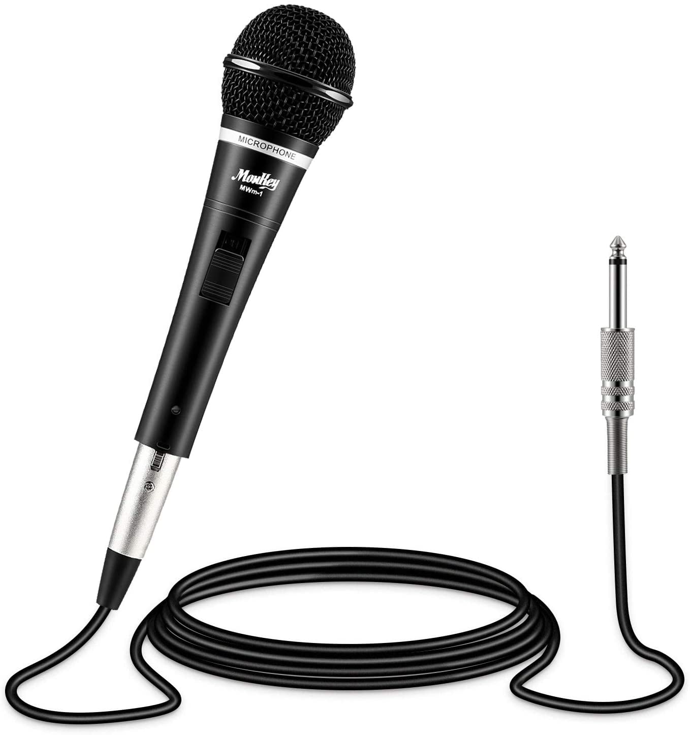 Mugig Dynamic Microphone Stage Performance Vocal Microphone for Karaoke Include 16ft XLR to QTR Cable Cardioid Public Speaking Recording Uni-Directional 