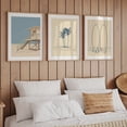 thumbnail image 4 of Set of 3 Vintage Coastal Wall Art Prints - Frameless Minimalist Palm Tree & Surfboard Canvas Posters for Bedroom and Living Room Decor - Beach House Surf Illustration Artwork for Home Decoration, 4 of 4
