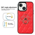 thumbnail image 2 of Allytech iPhone 15 Pro Case with Finger Ring, 360° Rotatable Ring Holder Kickstand Luxury PU Leather Non-Slip Shockproof Business Women Men Phone Cases Covers for Apple iPhone 15 Pro 6.1", Red, 2 of 8