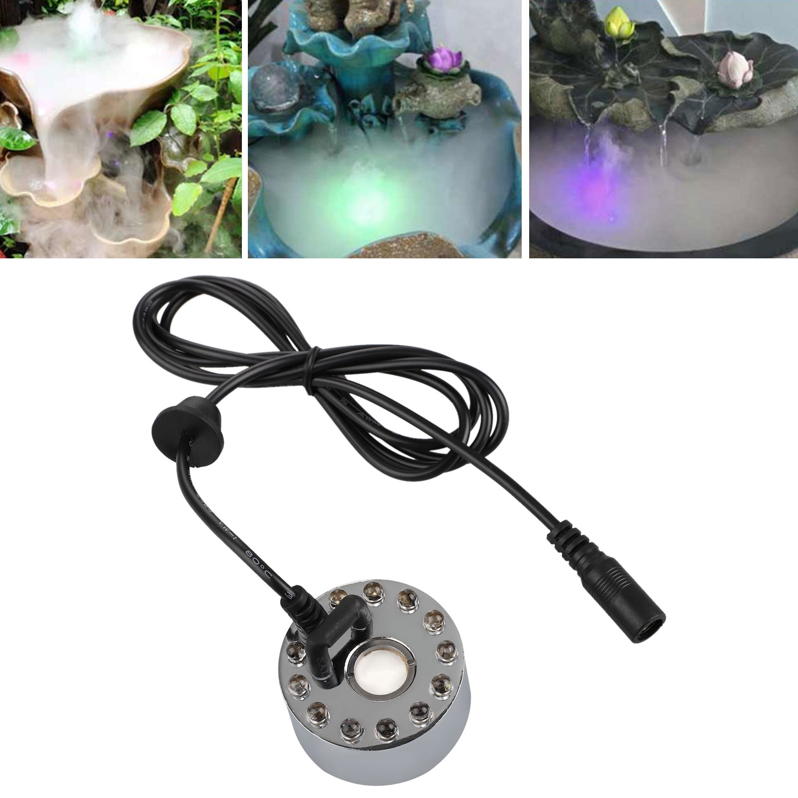 Eeekit 24v 12 Led Ultrasonic Fog Mist Maker Fogger Atomizer Air Humidifier Aluminum Mini Mist Maker Fogger Water Fountain Pond Fog Machine Atomizer Ideal For Indoor Or Outdoor Fountains Walmart Com Walmart Com