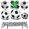 thumbnail image 2 of Vajilla desechable para fiesta de fútbol, platos de papel, vasos, servilletas, suministros para fiesta de fútbol, decoración para fiesta de cumpleaños y fútbol, 2 of 5