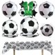 thumbnail image 2 of Vajilla desechable para fiesta de fútbol, platos de papel, vasos, servilletas, suministros para fiesta de fútbol, decoración para fiesta de cumpleaños y fútbol, 2 of 4