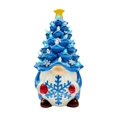 thumbnail image 1 of Ceramic Christmas Tree Gnome Figurine with Snowflake Pattern and Holiday Star Topper for Home Table Decor Gift, 1 of 5