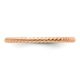 thumbnail image 2 of Auriga Fine Jewelry 925 Sterling Silver Rose-plated Twisted Ring for Women Size- 10, 2 of 6