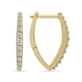 thumbnail image 2 of SZUL Women's 1/4 CTW Heart Shape Lab Grown Diamond Huggies Hoop Earrings in 10K Yellow Gold (F-G Color, VS1- VS2 Clarity), 2 of 4