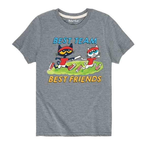 Pete The Cat - Best Team Best Friends - Toddler Short Sleeve Graphic T-Shirt