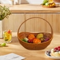 thumbnail image 1 of Colaxi Imitation Rattan Kitchen Tote Basket Multipurpose for Kids Bath Toy Lightweight Easy to Clean Sturdy Woven Basket with Handle Length 29cm, 1 of 8