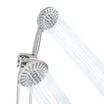 thumbnail image 4 of Akicon 2-in-1 Dual Shower Head, 6-Setting High Pressure Rain Shower Head with Handheld Spray, Round Showerhead with Adjustable Angle, Anti-Clog Nozzles for Bathroom, 2.5 GPM Flow Rate, 4 of 5
