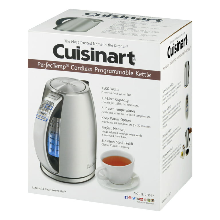 Cuisinart PerfecTemp™ Cordless Electric Kettle & Reviews