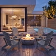 thumbnail image 7 of Tappio Folding HDPE Adirondack Chair Set of 2, Patio Seat All Weather Outdoor Patio Chair with Cup Holder and Multifunctional Holder for Lawn Yard Fire Pit, Gray, 7 of 7