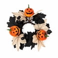 thumbnail image 2 of Halloween Candle Rings Fall Decorations for Home Halloween Decorations Artificial Ghost Pumpkin Maple Leaf Candle Wreath for Table Centerpiece by MPOISVA, 2 of 8