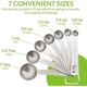 thumbnail image 2 of Set of 8 round stainless steel measuring spoons with handy leveler, easy to read markings for measuring dry or liquid ingredients, medications etc., 2 of 5