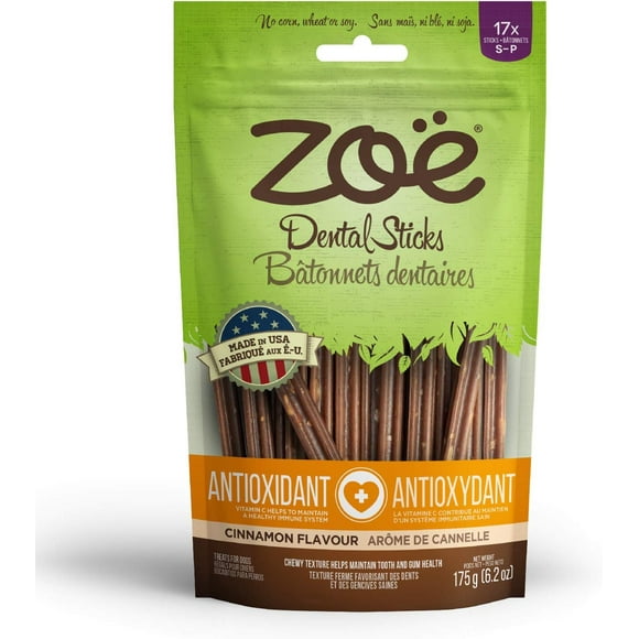 all, Cinnamon Flavor, 6.2 oz, Brown - Dental Sticks for Dogs, Antioxidant