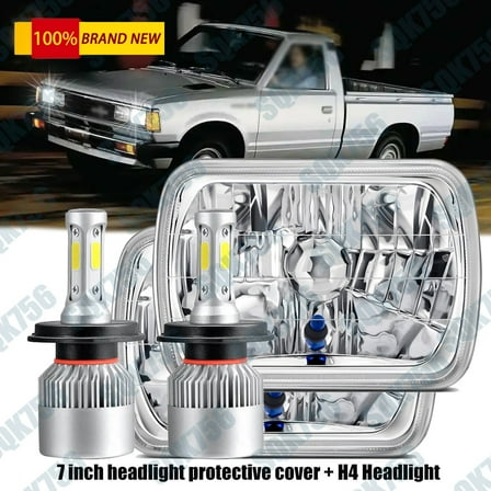 For 1995- 1996 1997 Nissan Pickup Hardbody LED Headlight Hi/Lo Sealed Beam 7x6"