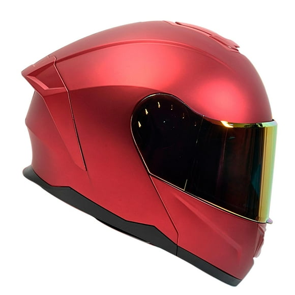 Casco Para Motociclista Sayto 2W Mate Devil Abatible Con Gafas Certificado Talla L