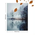 thumbnail image 3 of Misty Winter Trees Reflection Canvas Wall Art for Living Room Bedroom Dining Room Office Hallway Hotel Lobby Cafe, 3 of 8