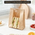 thumbnail image 4 of Paquete de 250 Bolsas para Pan con Ventana - Bolsas de Papel Kraft con Etiquetas para Panadería y Repostería, 4 of 10