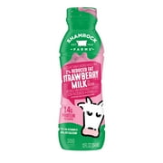 Shamrock Farms Reduced Fat, Strawberry Milk, 12 oz Bottle