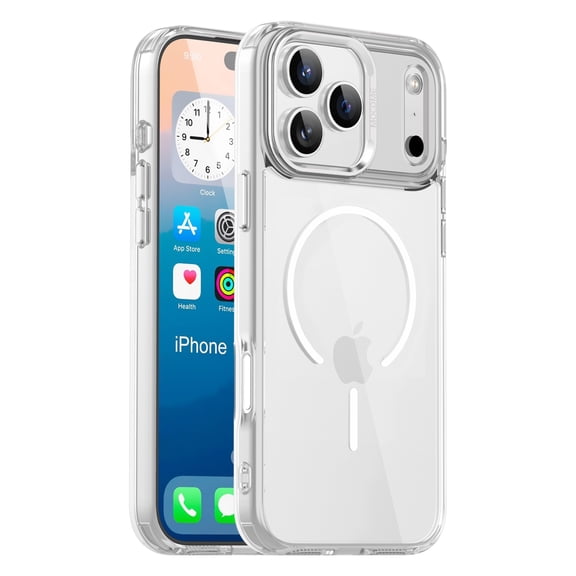 Corliven Magnetic Case for iPhone 18 Pro Max, Compatible with MagSafe, Protective Case with Raised Camera Lens Protection, Clear
