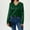 Green, variant on FamilyThread Women's Satin Silk Blouse V Neck Long Sleeve Casual Work Solid Color Blouse Shirts Pullover Tops
