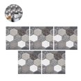 thumbnail image 3 of Azulejo Etiqueta De La Pared 3D Hexagonal Impermeable Etiqueta De La Pared Autoadhesivo Etiqueta Protectora De La Pared Para La Cocina Baño Sala De Estar Decoración 5Pcs Moyic HA013187-00, 3 of 7