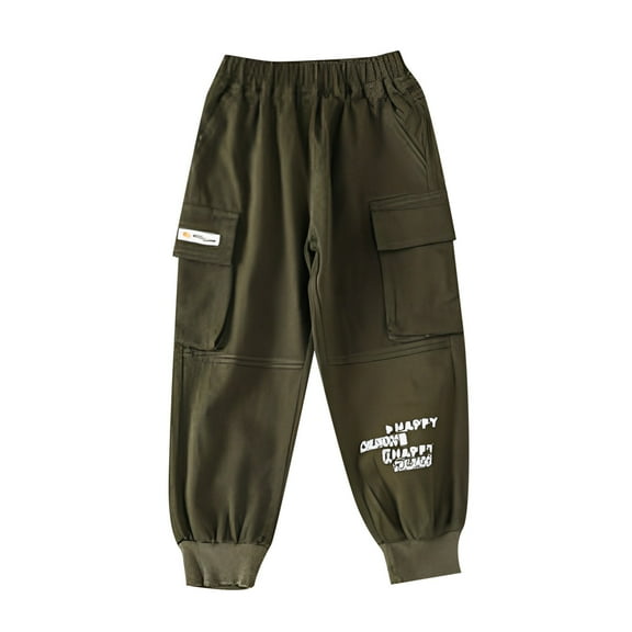 ZPYESWOW Girl School Uniform Pants Girls School Size 5 Pants 3t Boys Gifts for Newborn Baby Girl Young Girls Clothes Gifts Mother, Army Green 1-2 Years