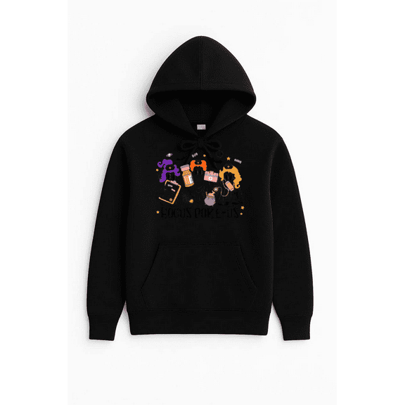 Hocus Poke-us Nurse Halloween Costume Hoodie Shirt, for men & women, up to size 5XL