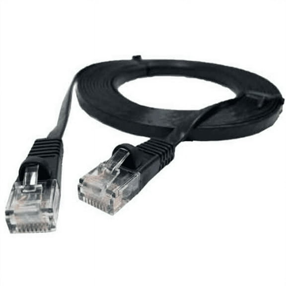 SF Cable 60 ft Premium Ultra Flat CAT6 550 MHZ Network Patch Cable Black