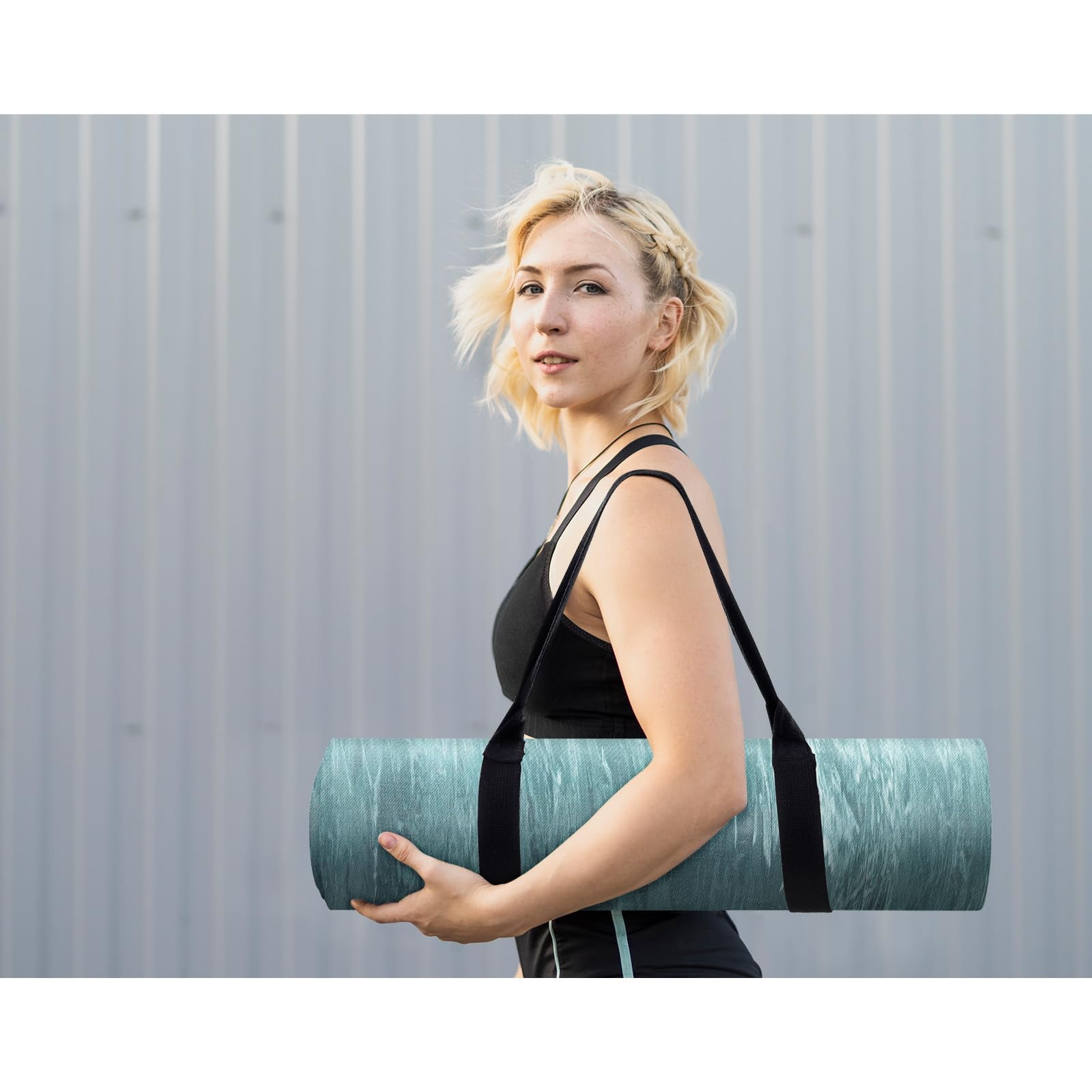 Umineux Extra Thick Yoga Mat, 72" x 24" x 0.4", Natural Rubber and TPE Non-Slip