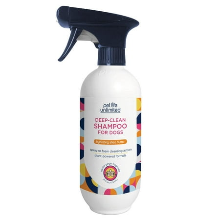 Pet Life Unlimited Deep-Clean Spray Dog Shampoo, Vanilla Ginger, 16oz