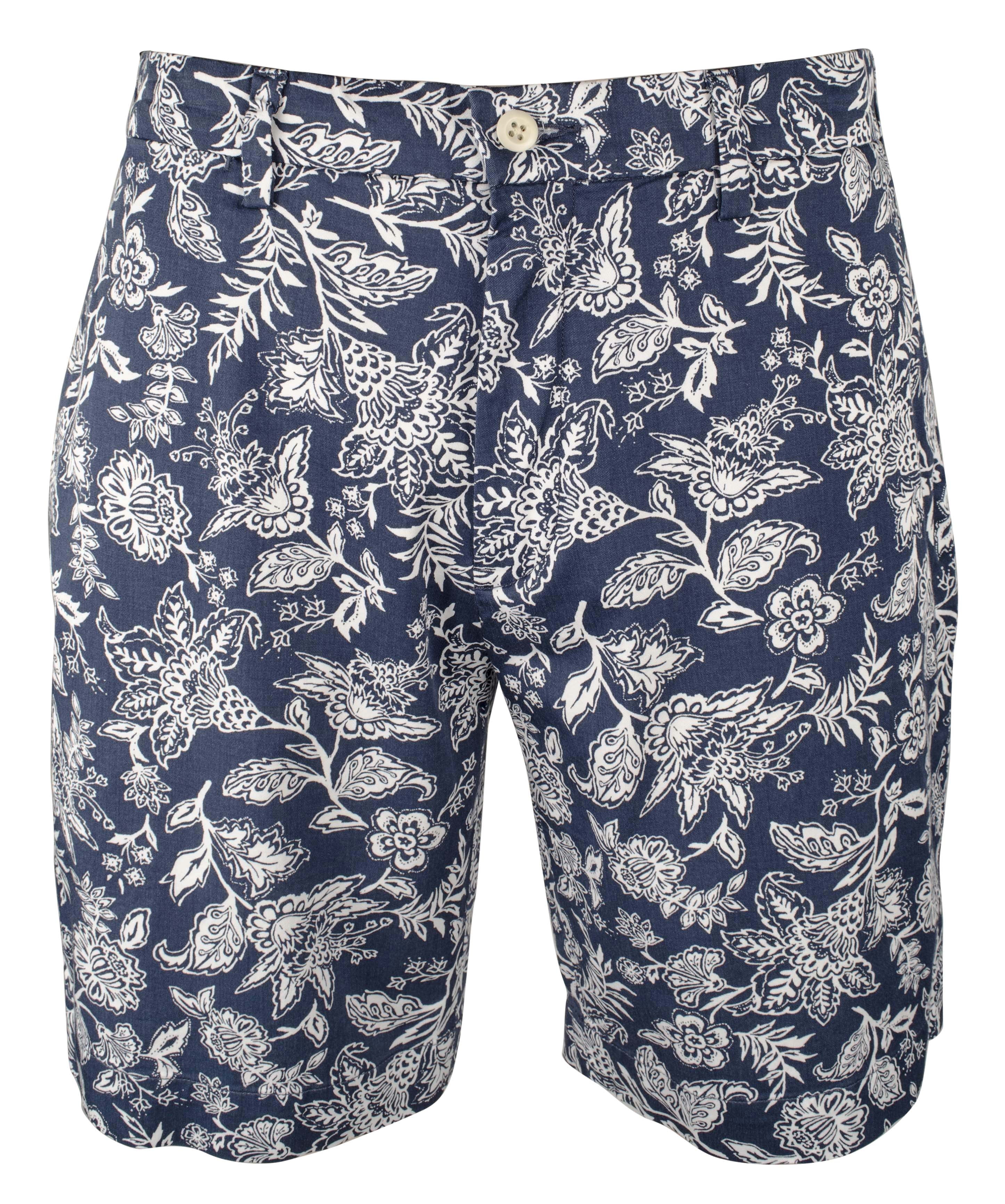 Men's Floral Stretch Chino Shorts-BA-40 