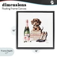 thumbnail image 4 of Stupell Industries Art Deco Luxury Books & Puppy Black Floating Frame Canvas Art, 18 x 18, by Amanda Greenwood, 4 of 8