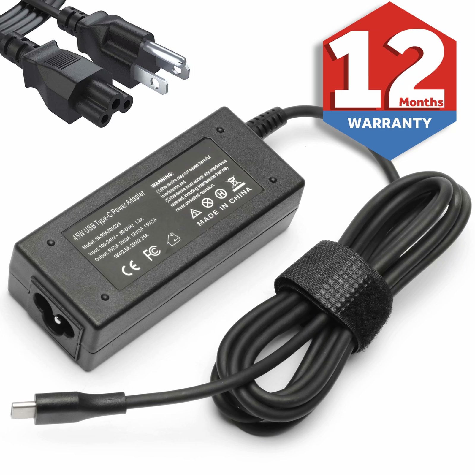 45W AC Charger Power Supply Adapter Cord For Lenovo Yoga 910 910-13 910-13IKB 