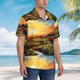 thumbnail image 3 of Balery Oil Painting Style Pasture Cow Camisas hawaianas de manga corta para hombre, camisas playeras de corte holgado, camisas de vacaciones con botones,XX-Large, 3 of 7