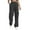 Dark Gray-A, variant on Tumotour Cargo Sweatpants For Women Casual Solid Color Loose Drawstring Elastic High Waist Multi Pockets Fleece Running Fitness Joggers Straight Leg Pants