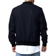 thumbnail image 2 of Liacowi Men's Bomber Flight Jacket Casual Patchwork Fall Winter Coats Zipper Closure Outwear, 2 of 5