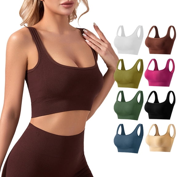 Women's Y Back Sports Bra Wireless Gathering Yoga Top, Thin Spaghetti Strap Seamless Lingerie, Padded Low Impact Workout Bralette, Anti Exposure Fitness Vest, Sexy Beautiful Back Gym Underwear