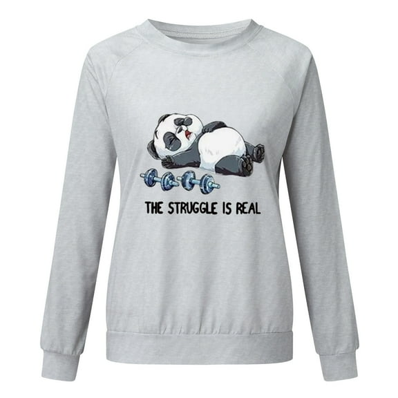 Aayomet Shirts For Women Women's Color Block Sweatshirt Long Sleeve Crewneck Pullover Tops Fashion Lightweight Tunic with Pocket,GY1 L